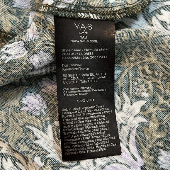 Y.A.S high neck printed midi dress, Large - Picture 11 of 12